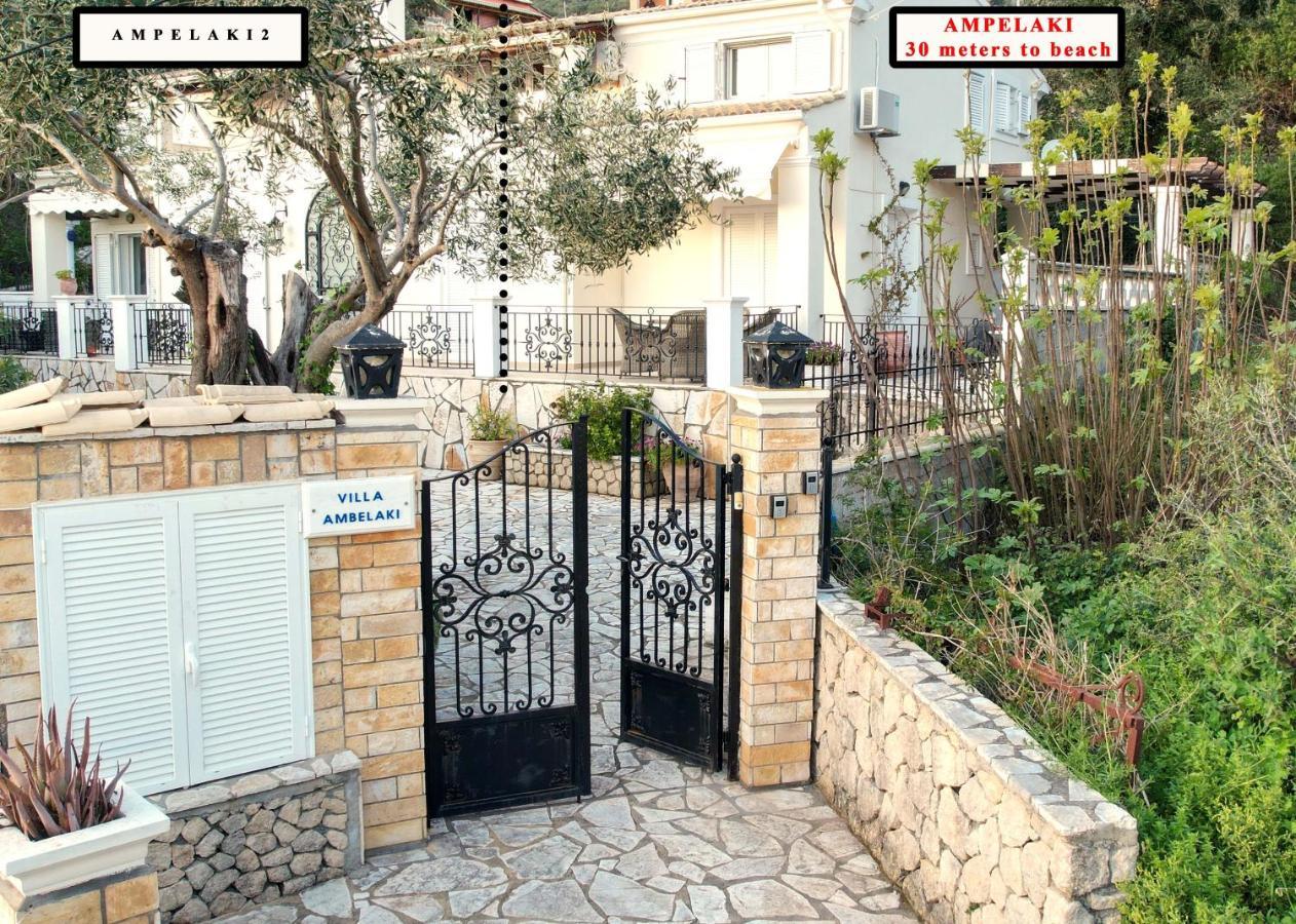 Villa Ampelaki "30 Meters To Beach" ปาเลโอกัสไตรซา ภายนอก รูปภาพ